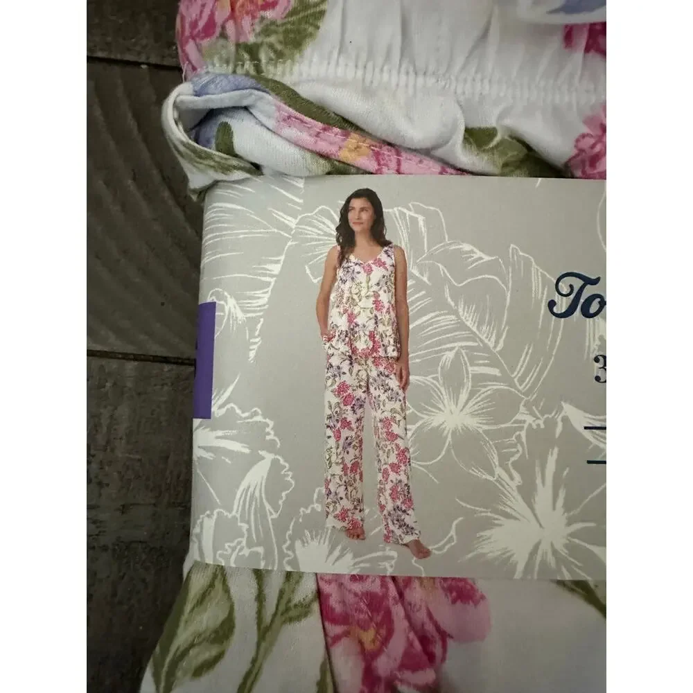 NWT Tommy Bahama 3pc Pajama Set XS Tank Pants Shorts